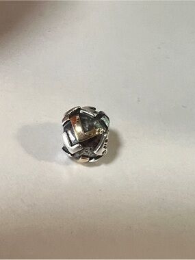 Pandora 925 Sterling & 14k “L” Charm Bead - Retired